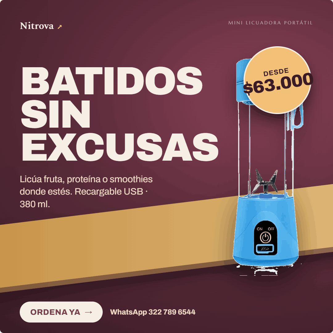 Licuadora portatil recargable