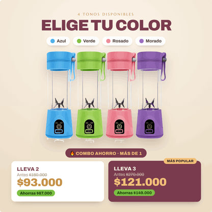 Licuadora portatil recargable
